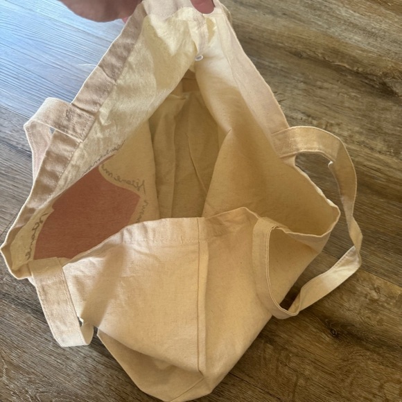 Sezane Mon Amour Red Heart 100% Cotton Canvas Tote Bag French Paris Limited - Picture 5 of 6